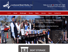 Tablet Screenshot of lockwoodboatworks.com